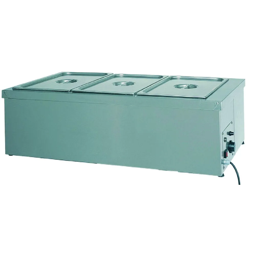 Blat cald cu incalzire uscata (fara apa) 1000 W Numarul de tavi 3 x GN1/1 - 200(h) mm