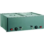 Blat cald cu incalzire uscata (fara apa) 1200+1200 W Numarul de tavi 2 x GN1/1 - 150(h) mm
