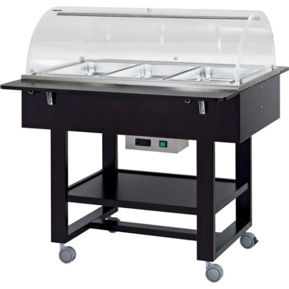 Blat cald cu incalzire uscata (fara apa) 2000 W Numarul de tavi 3 x GN1/1 - 200(h) mm