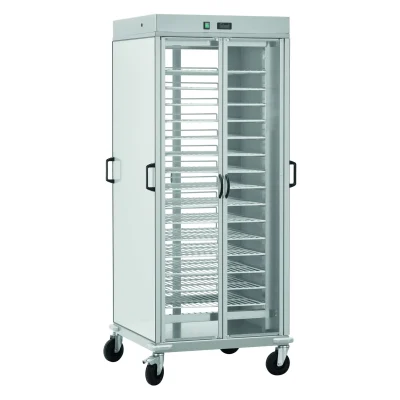 Carucior cald cu usi pentru transport farfurii 800+800 W max 60°C 75 x 78 x 177(h) cm