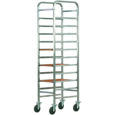 Carucior cu suport pentru tavi din inox Tavi 10 45 x 62 x 174(h) cm