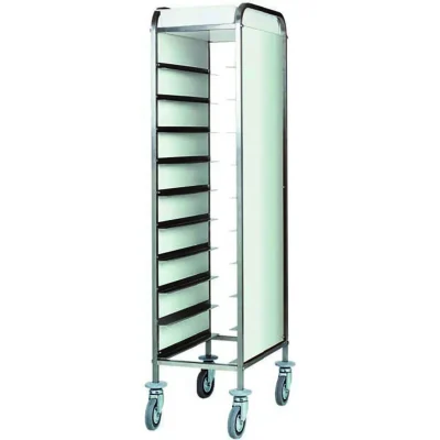 Carucior cu suport pentru tavi din inox Tavi 10 45 x 62 x 175(h) cm
