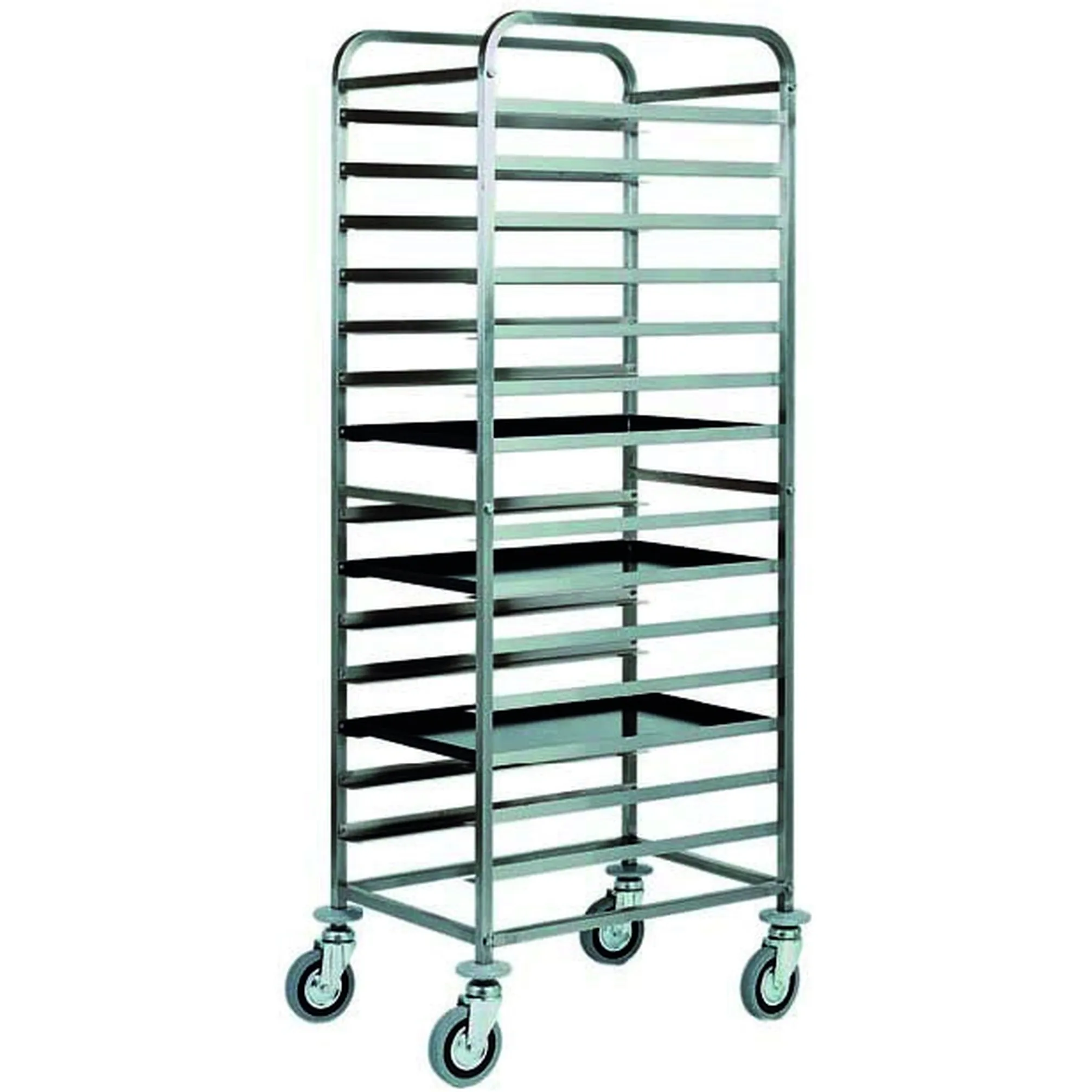 Carucior cu suport pentru tavi Tavi 14 tavi - 60 x 40 cm 52 x 72 x 182(h) cm