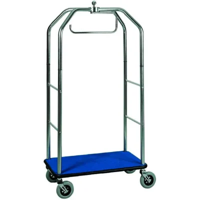 Carucior pentru bagaje si haine Culoare Baza albastra +Cadru cromat 95 x 55 x 190(h) cm