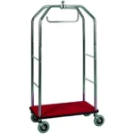Carucior pentru bagaje si haine Culoare Baza rosie+ Cadru cromat 95 x 55 x 190(h) cm