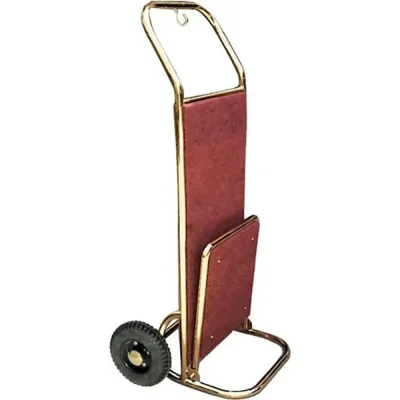 Carucior pentru bagaje si haine Culoare Baza rosie + Cadru din alama 56 x 70 x 120(h) cm