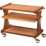 Carucior pentru servire din lemn Culoare Nuc 3 Rafturi 86 x 55 x 85(h) cm