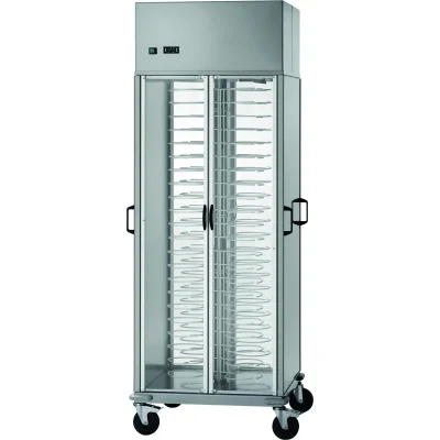 Carucior cald cu usi pentru transport farfurii 460 W +8°C +12°C 88 farfurii ø 18/23 cm 75 x 78 x 203(h) cm