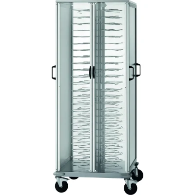 Carucior cald cu usi pentru transport farfurii Farfurii 88 farfurii ø 18/23 cm 75 x 78 x 183(h) cm