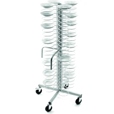 Carucior cu suport cromat pentru farfurii Farfurii 96 farfurii ø 18/23 cm 60 x 60 x 173(h) cm