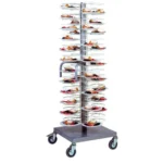 Carucior cu suport cromat pentru farfurii Farfurii 96 farfurii ø 18/23 cm 60 x 60 x 175(h) cm