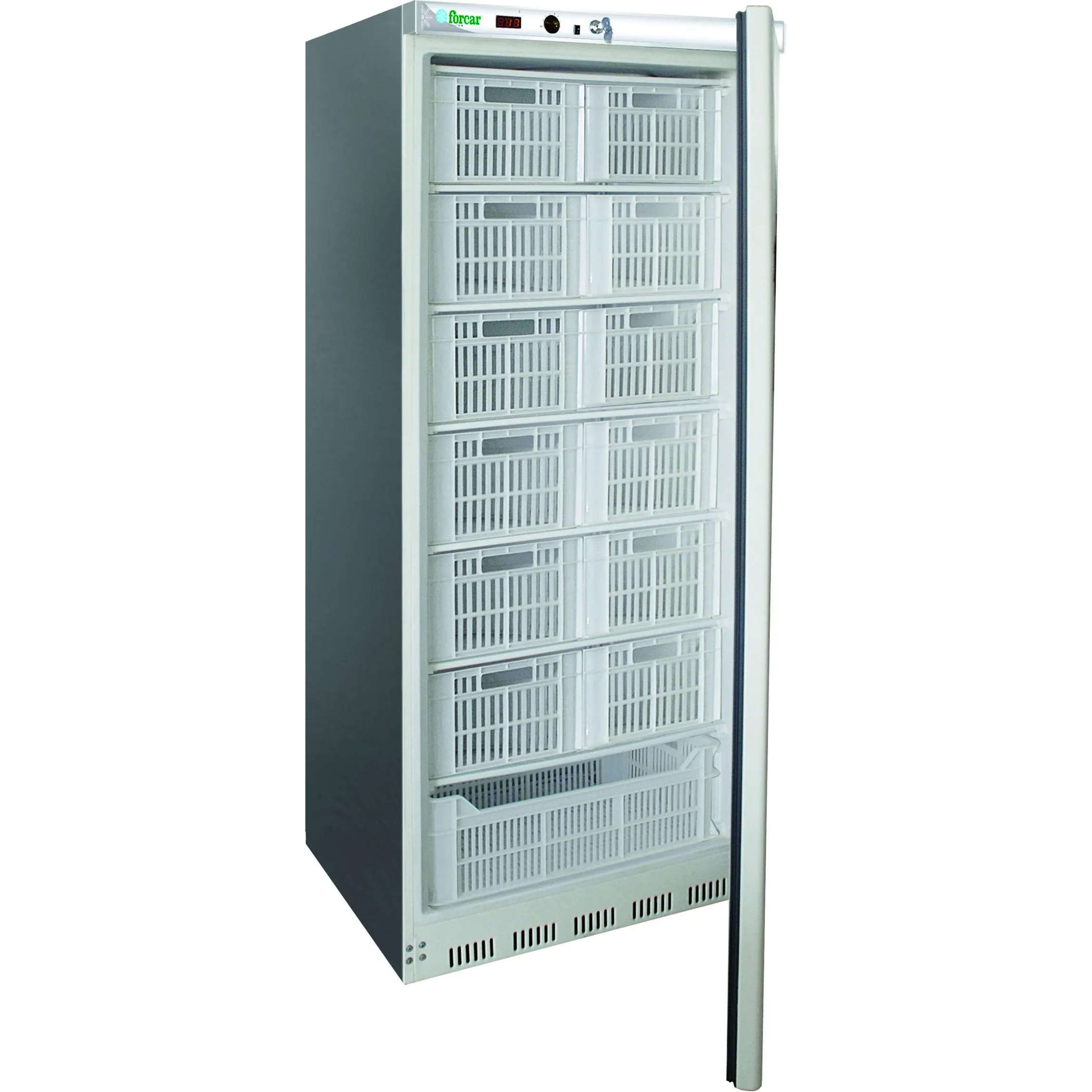 Congelator profesional cu usa de sticla, capacitate 555 l, temperatura -18°C / -22°C