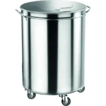 Cos de gunoi inox cu capac ø 46 x 70(h) cm - 100 L