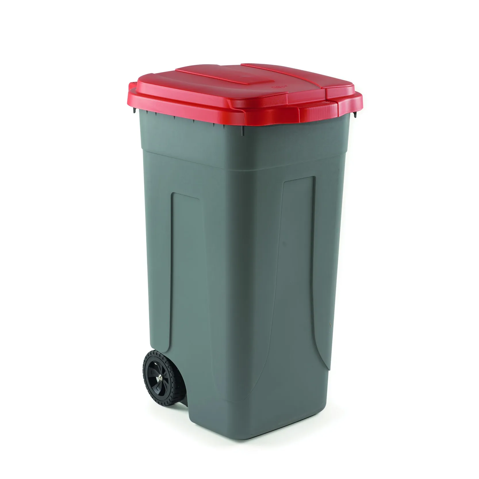 Cos gunoi cu capac rosu 54 x 49 x 85(h) cm - 80 L