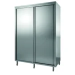 Dulap din otel inoxidabil cu usi culisante si rafturi 140x60x180cm GDSCS146