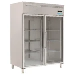 Dulap friforific profesional din inox , 1300 l , ventilat , -18°C / -22°C , Accesorii standard in dotare 6 grile - 6 perechi de sine