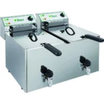 Friteuza electrica profesionala DOPPIA cu robinet FR88RN FIMAR 3000+3000 W , 220-240 V