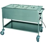 Gheridon , masa calda model inox cu display 2000 W 117 x 65 x 85(h) cm Numarul de tavi 3 x GN1/1 - 200(h) mm