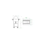 Gheridon , masa calda model lemn cu display 250 W Numarul de tavi 4 x GN1/1 - 150(h) mm Culoare Carbon