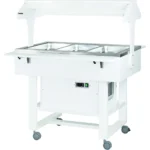 Gheridon , masa rece model lemn cu display 2500 W Numarul de tavi 3 x GN1/1 - 150(h) mm Culoare Alb lucios
