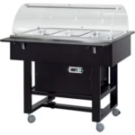 Gheridon , masa rece model lemn cu display 2500 W Numarul de tavi 3 x GN1/1 - 150(h) mm Culoare Wengé