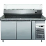 Masa de lucru pentru pizza , ventilata , inox+ granit 390 l , +2+8°C