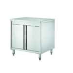Masa de lucru tip dulap din inox dotata cu usi pe balama fara spatar perete 80x70x8 GDASR87
