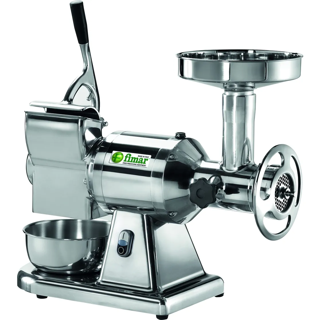 Masina Profesionala Multifunctionala Tocat Carne Si Razatoare Branzeturi Marca Fimar Productie Razatoare 40 Kg/H / Tocat Carne 150÷250 Kg/H Ab22Tu235M