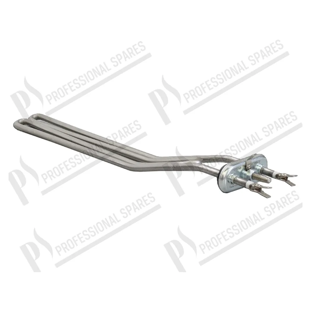 Rezistenta electrica 2500W 220V L=295mm; flanse 60x25,4mm; conexiune papuci 6,3mm - W3105 / W3130 0E2325 Electrolux