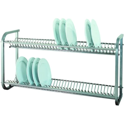 Suport farfurii pentru perete din inox pentru scurgere 104 x 30 x 55(h) cm
