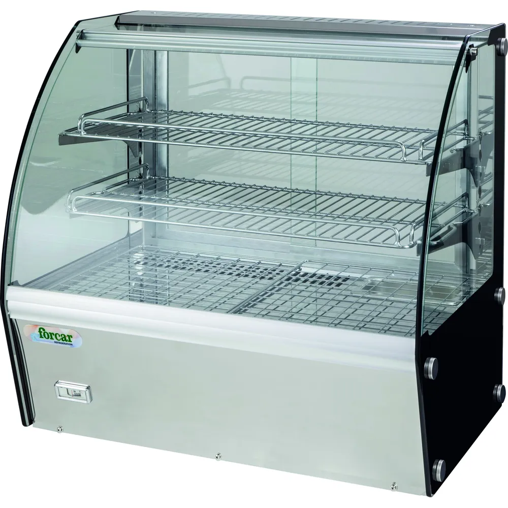 Vitrina calda pentru patiserie sau alte preparate cu grilaj 1100 W Numar de rafturi 2 88 x 58 x 67(h) cm