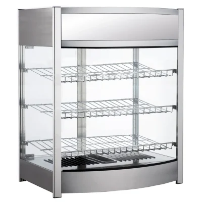 Vitrina calda pentru patiserie sau alte preparate cu grilaj 400 W Numar de rafturi 3 64,5 x 45 x 78,5(h) cm