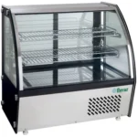 Vitrina de prezentare cu geam curbat , 100 l , +2+8°C