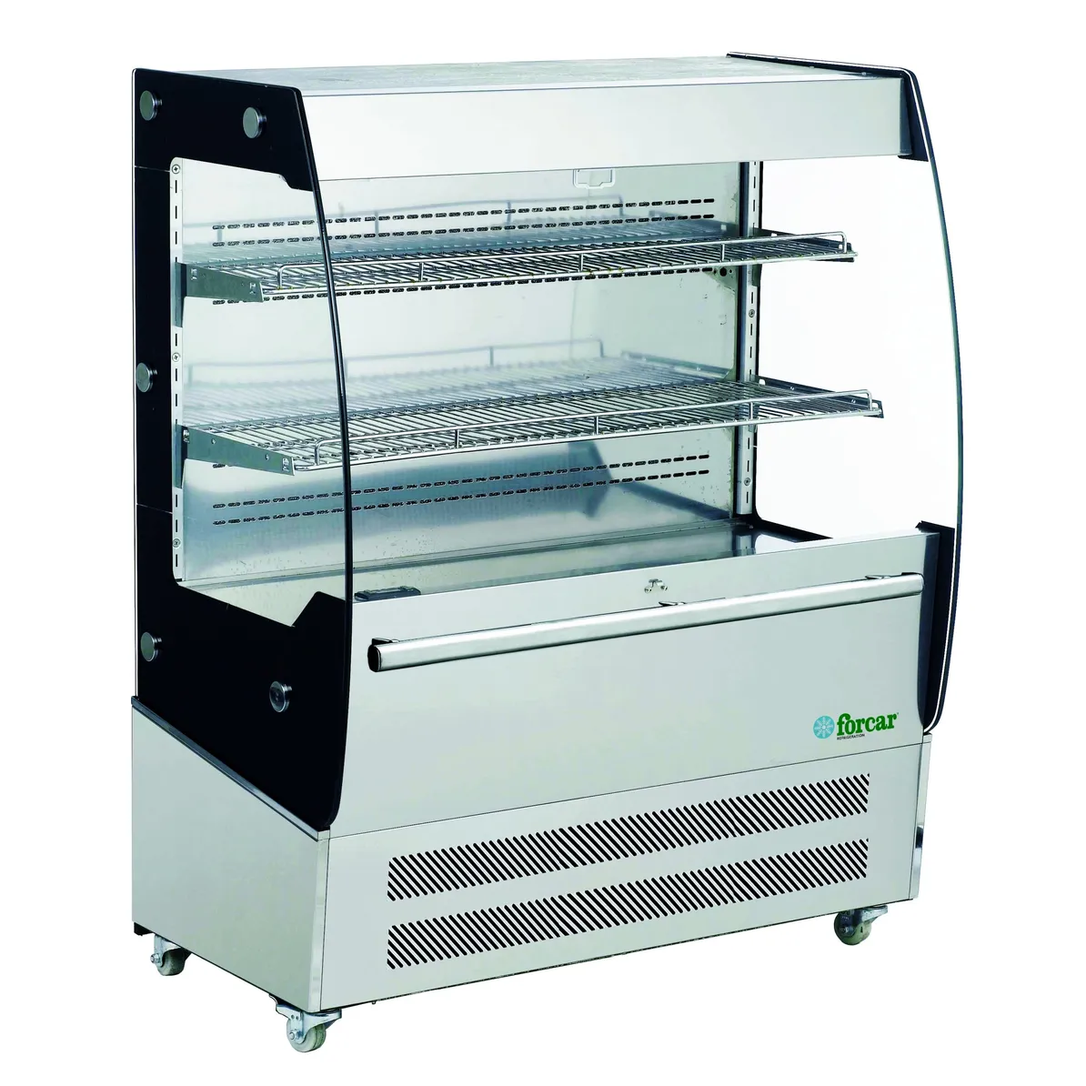 Vitrina de prezentare cu geam curbat , 200 l , +2+10°C