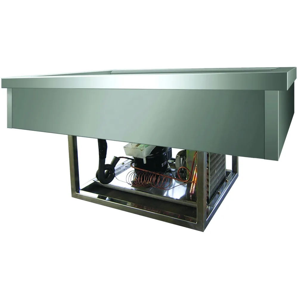 Vitrina frigorifica incorporata (drop-in) cu bazin 340 W Numarul de tavi 4 x GN1/1 - 150(h) mm