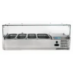 Vitrina frigorifica pizza 3x GN1/3 + 1x GN1/2 , Capac din oțel inoxidabil , -2°C / +8°C