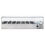 Vitrina frigorifica pizza 5x GN1/3 + 1x GN1/2 , Capac de sticlă , -2°C / +8°C