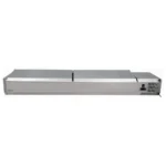 Vitrina frigorifica pizza 5x GN1/3 + 1x GN1/2 , Capac din oțel inoxidabil , -2°C / +8°C