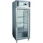 Vitrina frigorifica profesionala din inox cu usa din sticla, capacitate 650 l, temperatura -2°C / +8°C