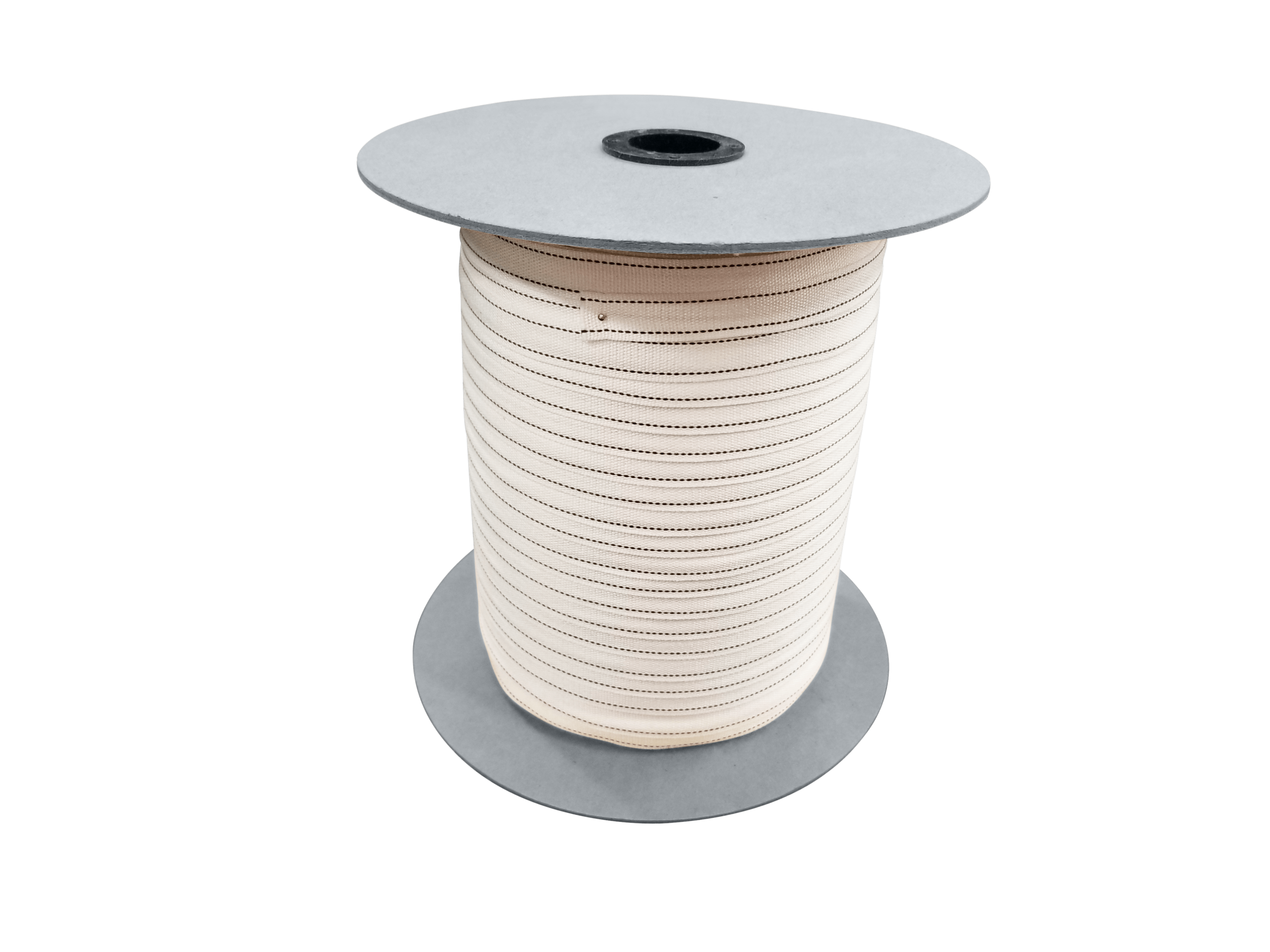 Bandă ingusta ribbon desprindere material pentru calandru cu dungi negre din poliester 185°C
