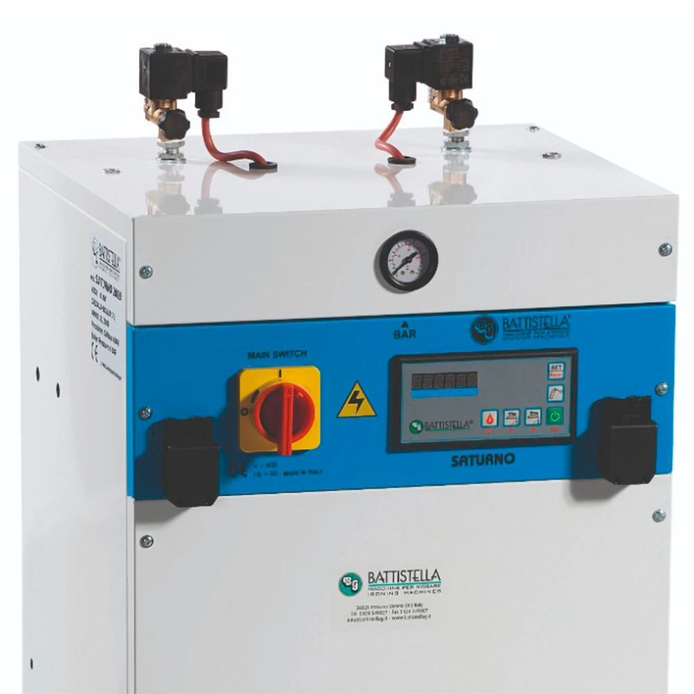 Generator de abur profesional SATURNO 050203 cu boiler din inox 8 litri, putere 4,4 kW, presiune 4 bari, pentru utilizare intensivă – fier de călcat opțional - imagine 2
