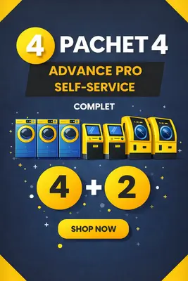 Pachet 4 Advance Pro Self-Service 4+2, Soluție completă cu sistem de plată și dozare automată